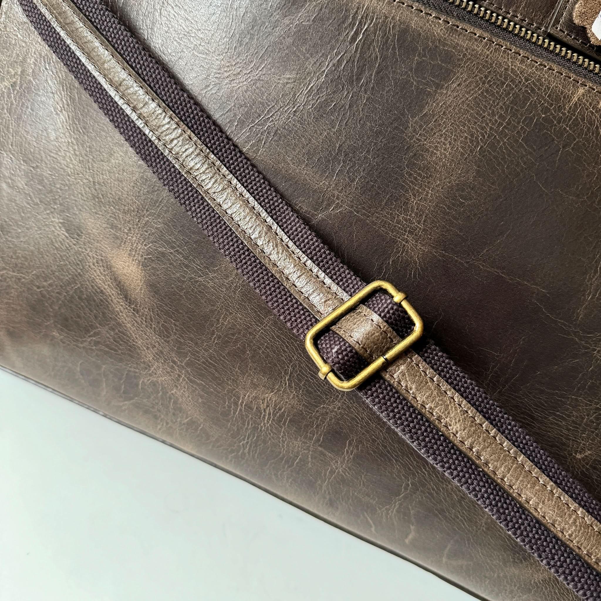 Full-Grain Crazy Horse Leather Briefcase