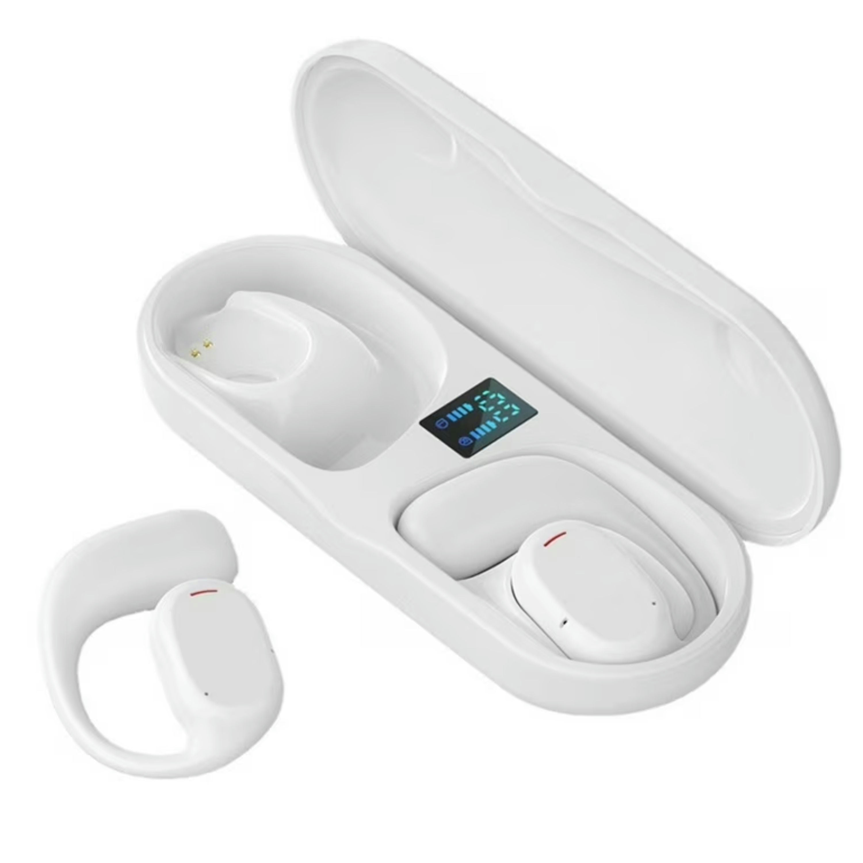 Open-Ear Bone Conduction Wireless Headphones – Earbuds with Ear Hook and Non-Noise Cancelling Design