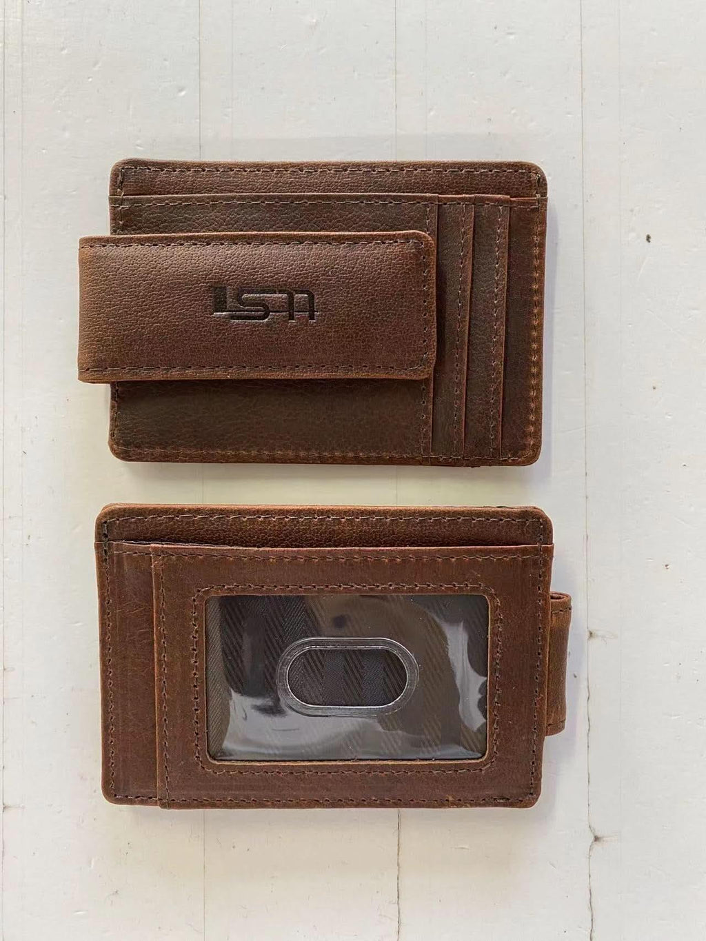 Cambridge Full-Grain Leather Magnetic Money Clip Wallet – Slim RFID Front Pocket Design
