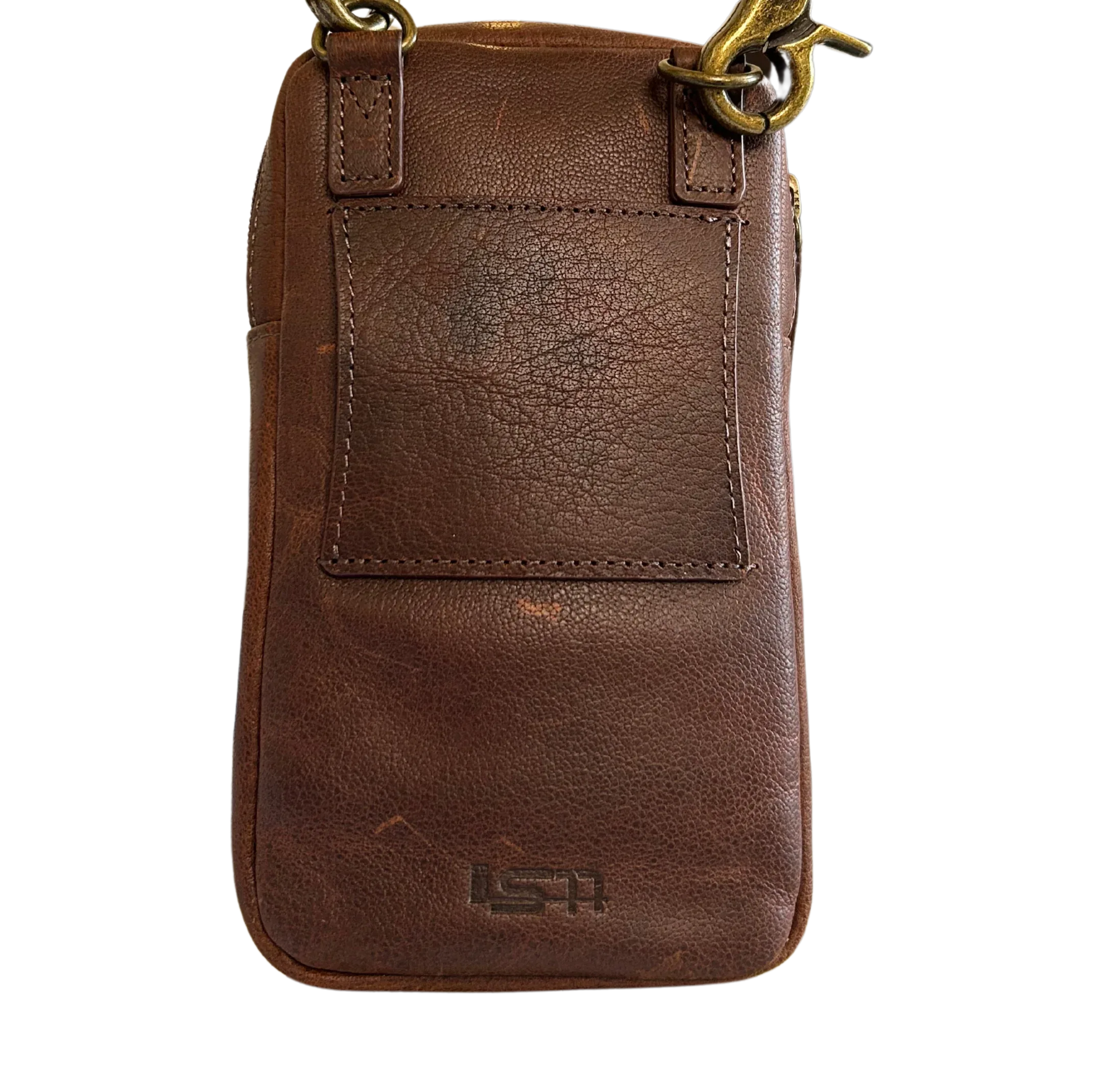 Cambridge Full-Grain Leather Crossbody Phone Bag