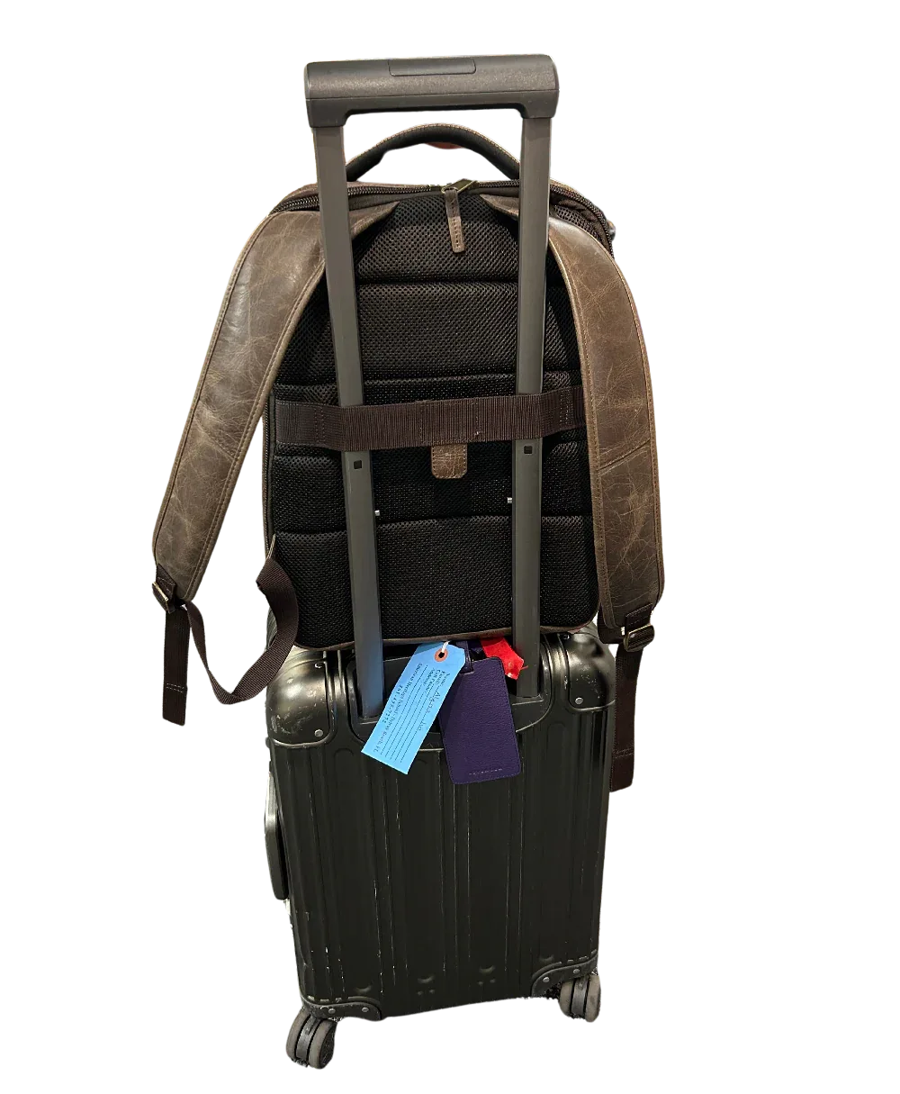 Crazy Horse Full-Grain Leather Laptop Backpack – Premium, Rugged & Stylish