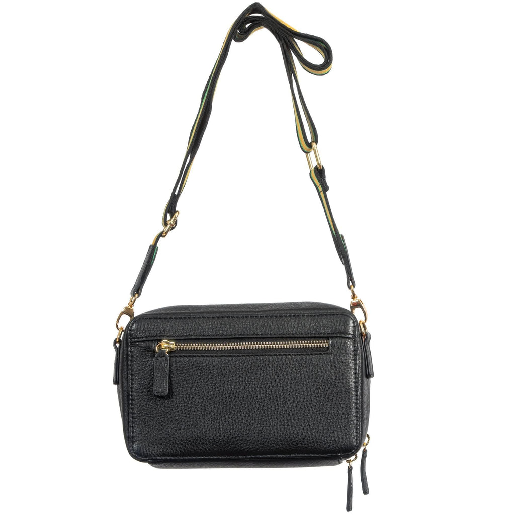 Sophia Full Grain Leather Single Zipper Crossbody