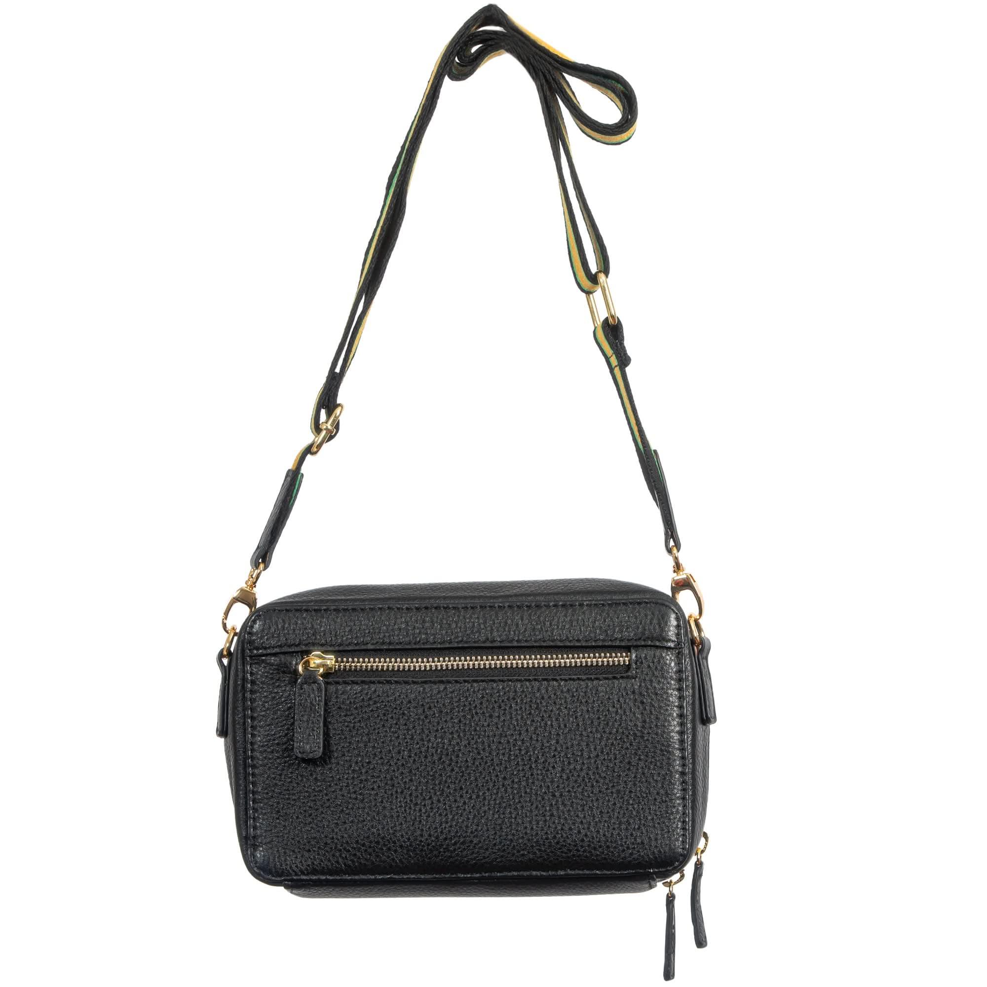 Sophia Full Grain Leather Single Zipper Crossbody