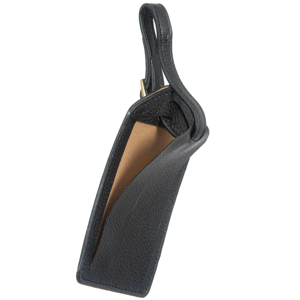 Sophia Full-Grain Leather Luggage Tag – Soft Pebbled Finish