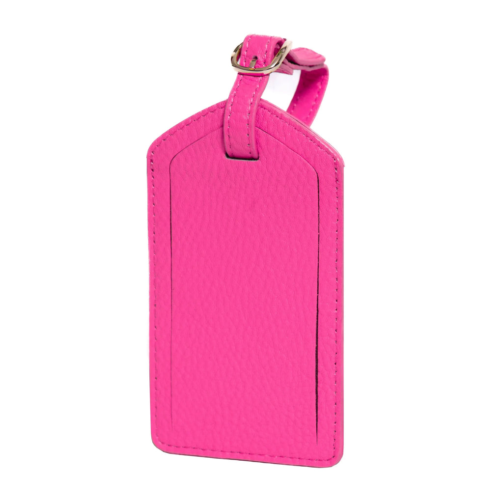 Sophia Full-Grain Leather Luggage Tag – Soft Pebbled Finish