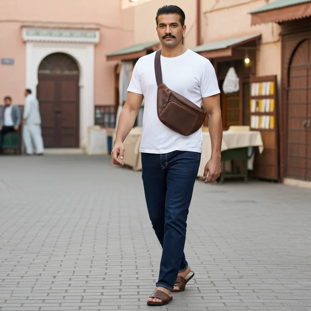 Cambridge Full-Grain Leather Waist Pack / Leather Waist Bag